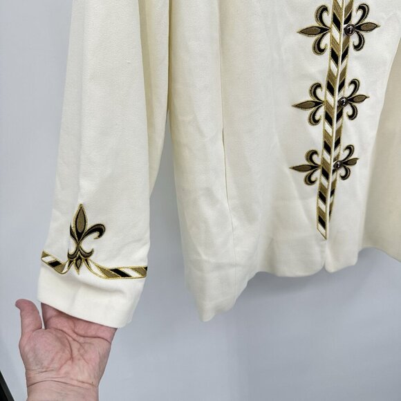 NEW BOB MACKIE jacket blazer embroidered wearable art artsy colorful plus 2X - Picture 4 of 7